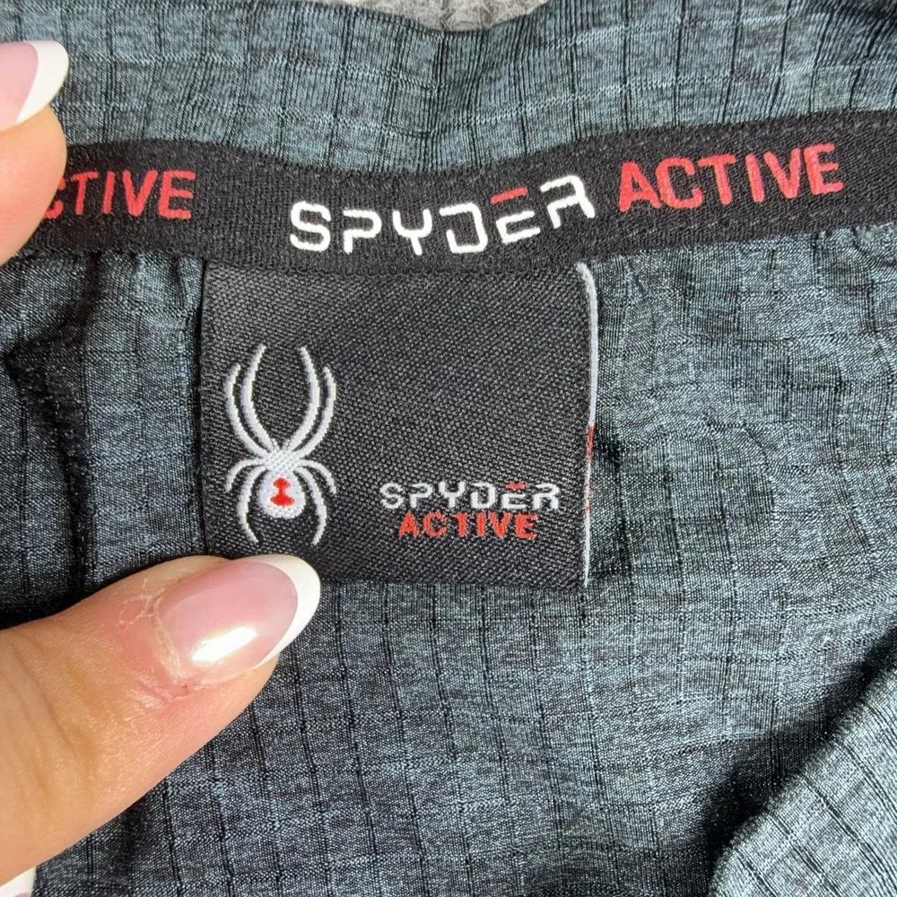 Spyder Active Shirt Mens Medium Green Short Sleeve Athletic Performance Tee